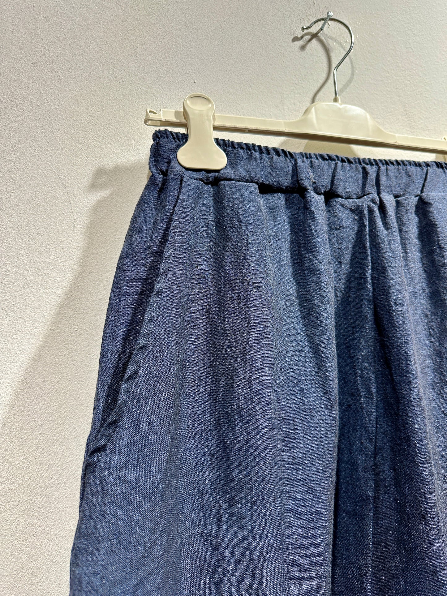 MAMA B - Pantalone in lino Lippia A,Blu