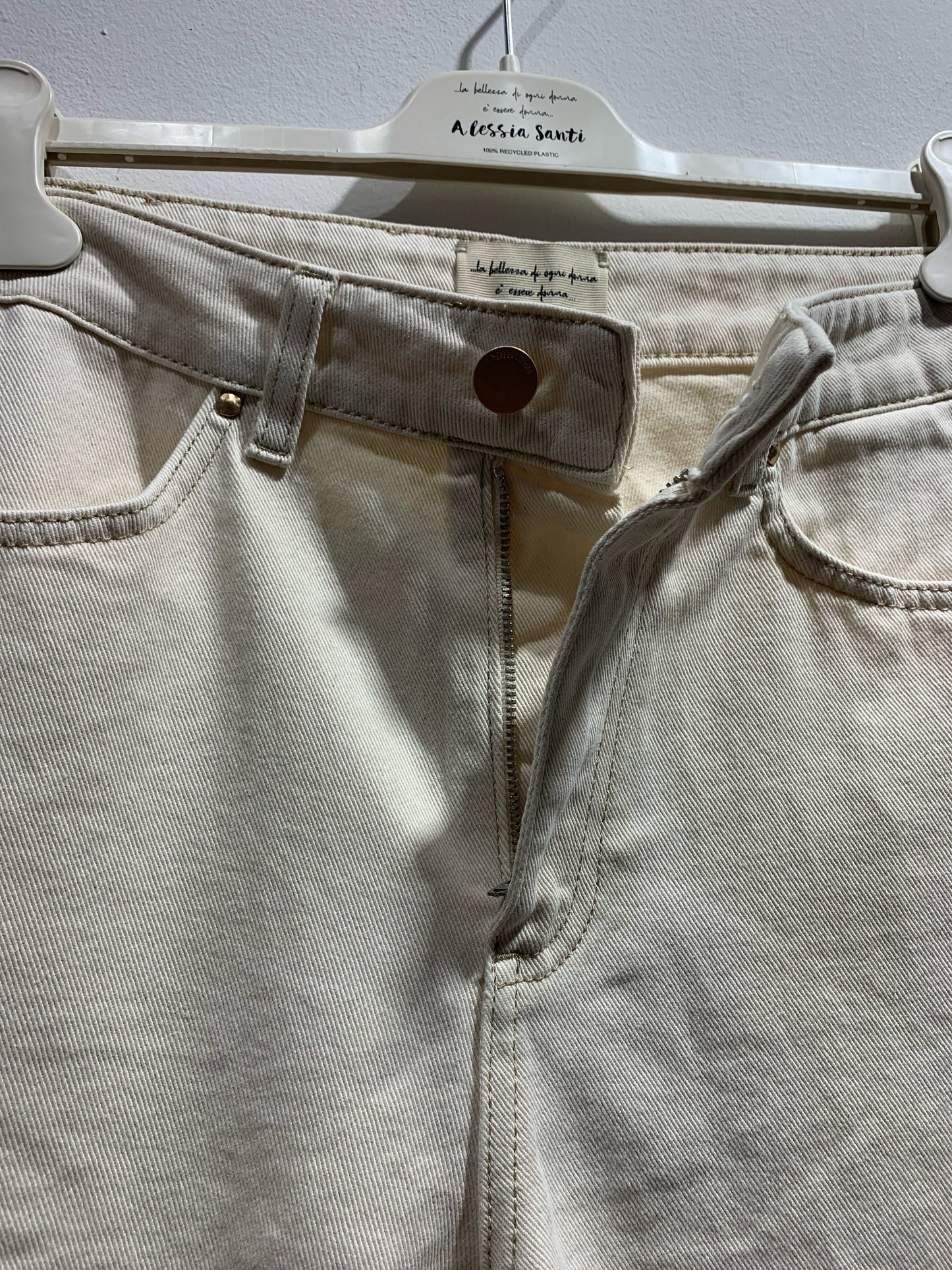 ALESSIA SANTI - Jeans dritto, Crema