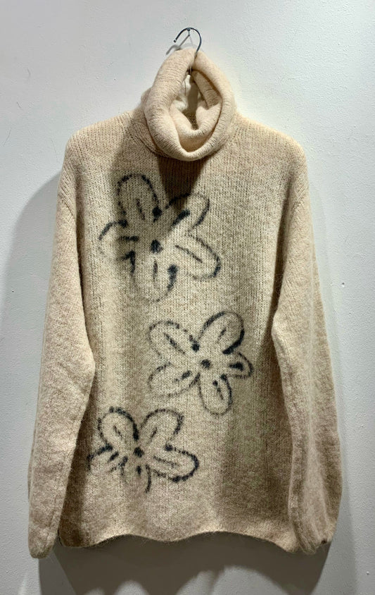 ALESSIA SANTI - Dolcevita misto lana e alpaca, Crema