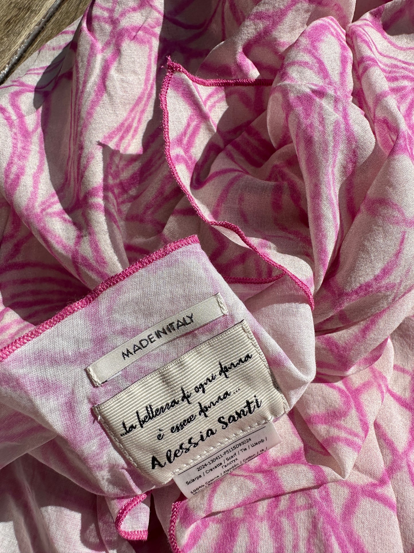 ALESSIA SANTI - Sciarpa fantasia, Fucsia