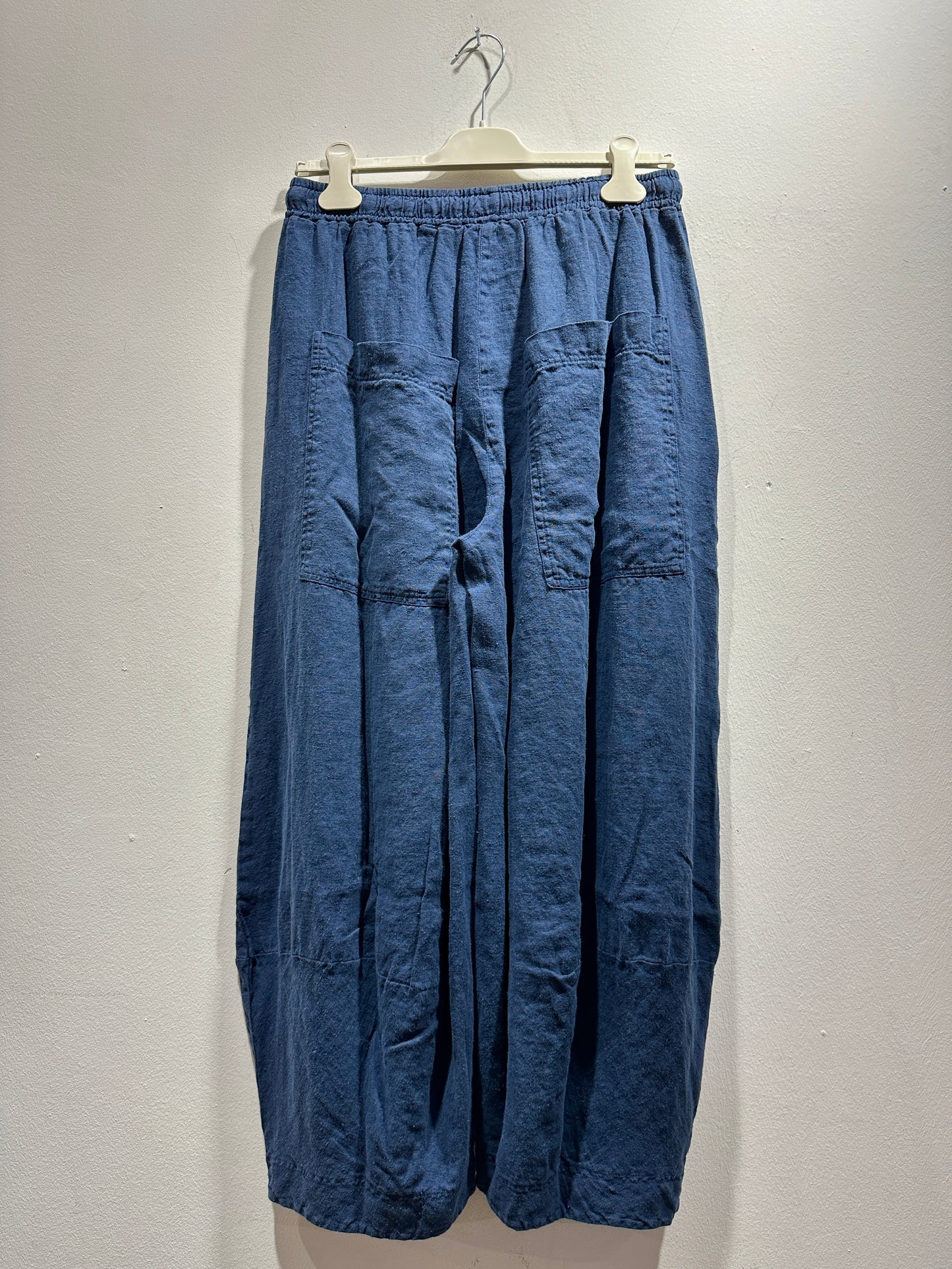 RUNDHOLZ - Pantalone balloon in lino, Navy