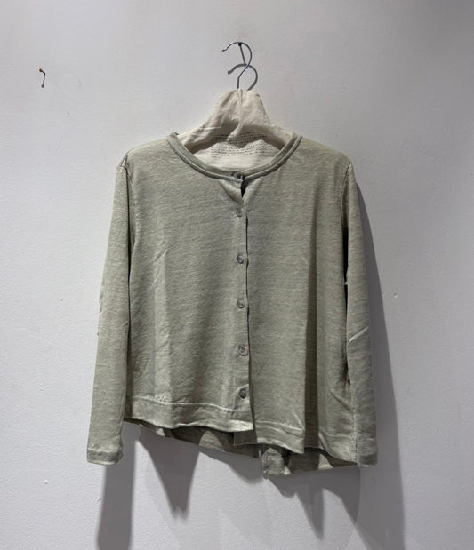 MAMA B - Cardigan Crema L in lino, Calce