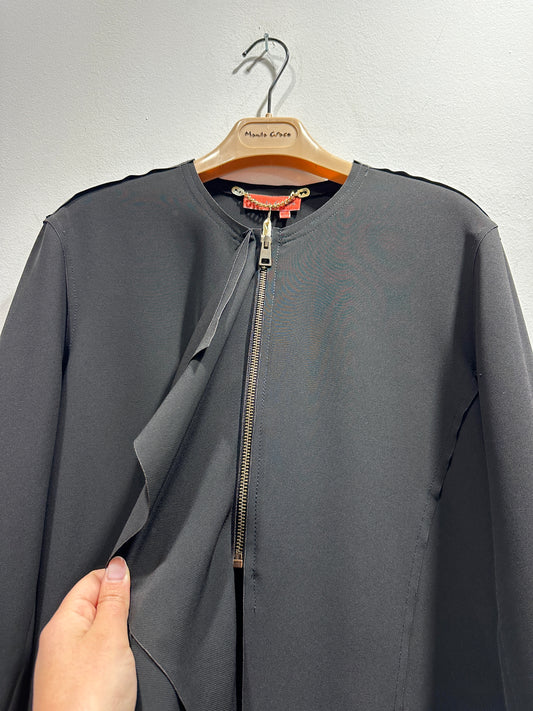 MANILA GRACE - Spolverino con jabot, Nero