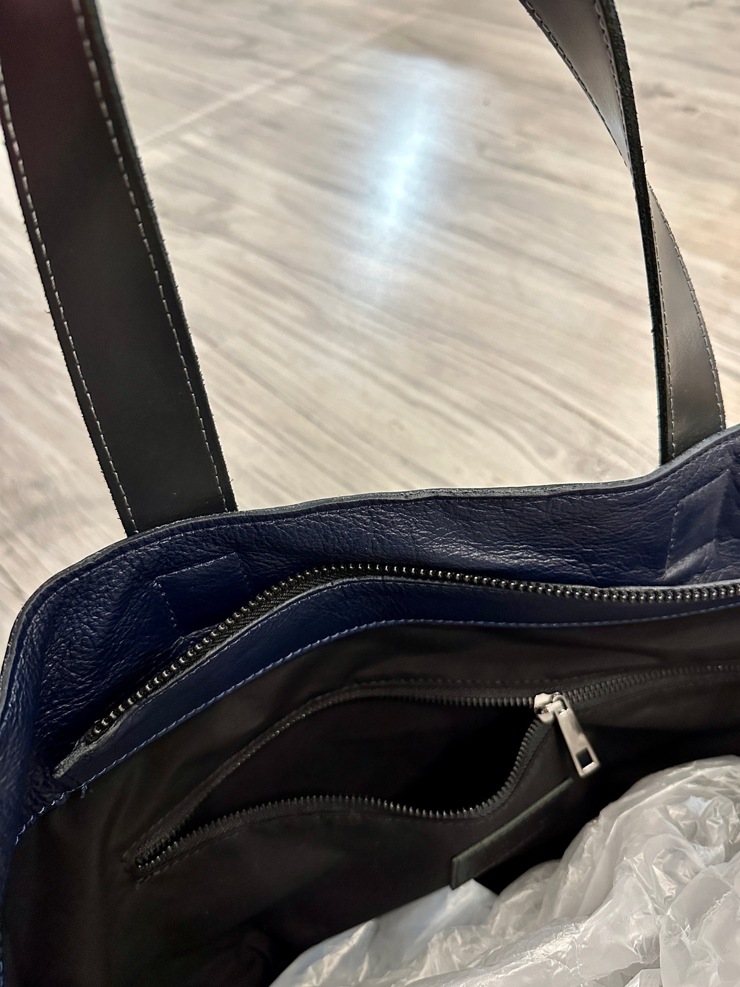 ALESSIA SANTI - Borsa Pelle Blu Notte