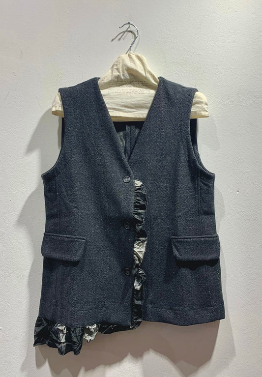 MAMA B - Gilet Gevda JQ, Check Antracite