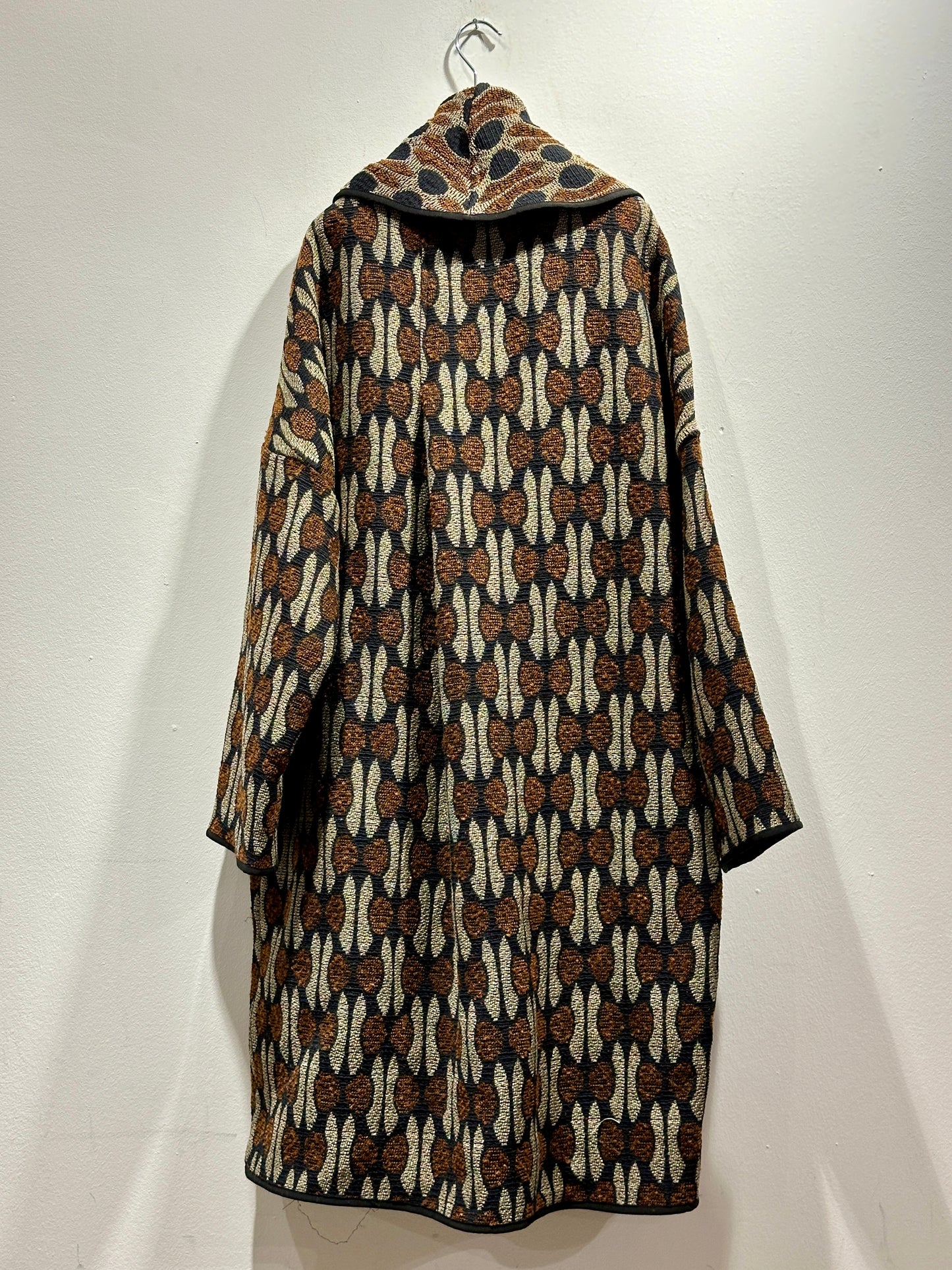 ALESSIA SANTI - Cappotto lungo fantasia con inserti in lurex