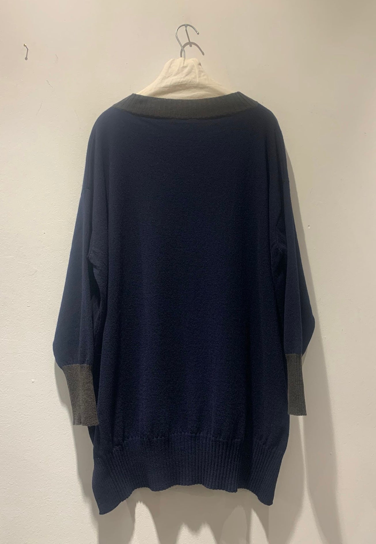 KNIT KNIT - Maglia oversize in lana merino, Navy