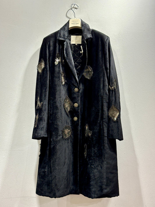ALESSIA SANTI - Cappotto lungo imbottito con paillettes