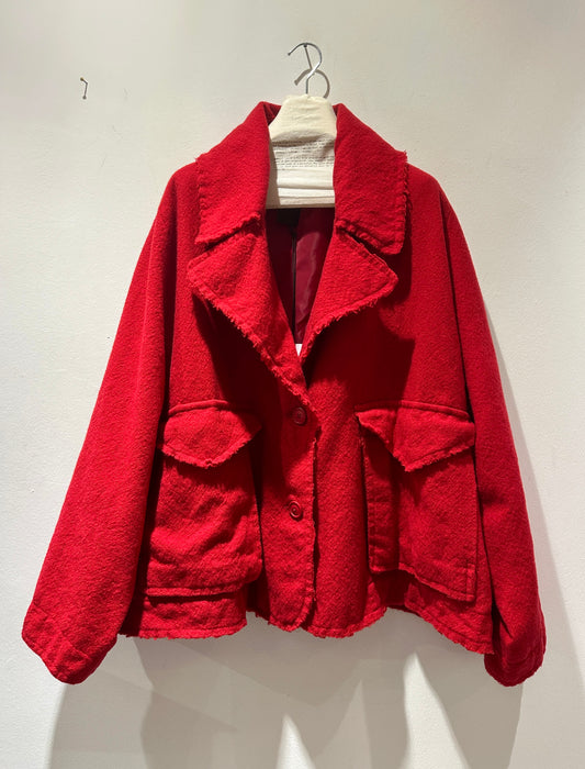 RUNDHOLZ - Cappotto corto in lana, Red