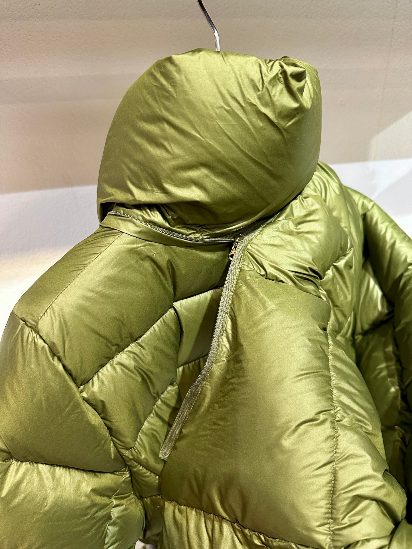 VLAB - Piumino con cintura, Verde