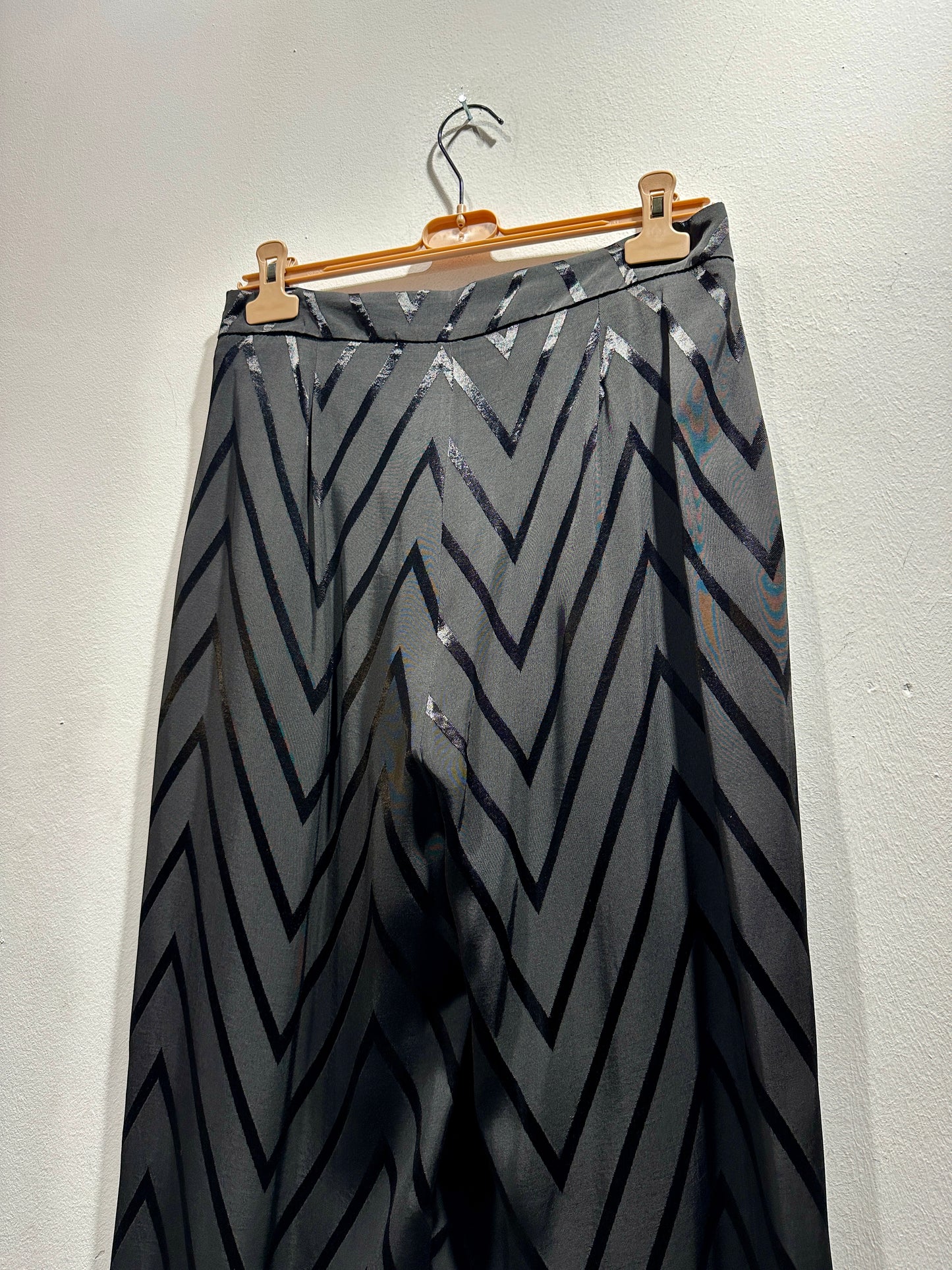 MANILA GRACE - Pantalone palazzo in viscosa, Nero