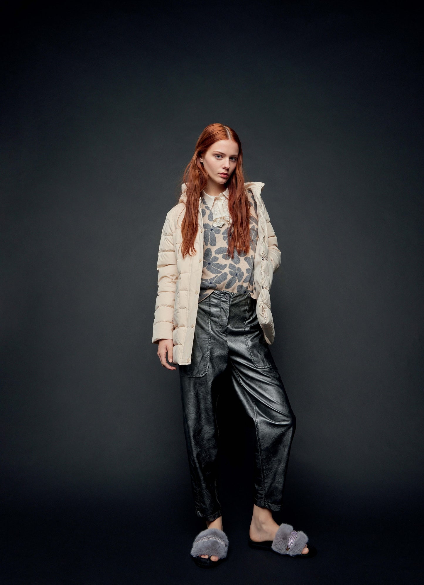 ALESSIA SANTI - Pantalone simil pelle, Argento