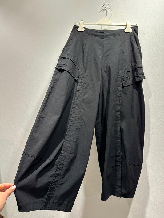 RUNDHOLZ - Pantalone misto viscosa, Black