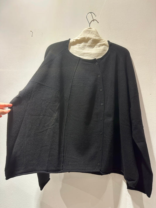 RUNDHOLZ - Cardigan over misto lana, Black