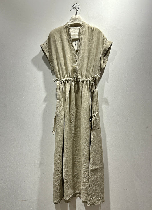 MAMA B - Abito in lino Lucido, Grezzo