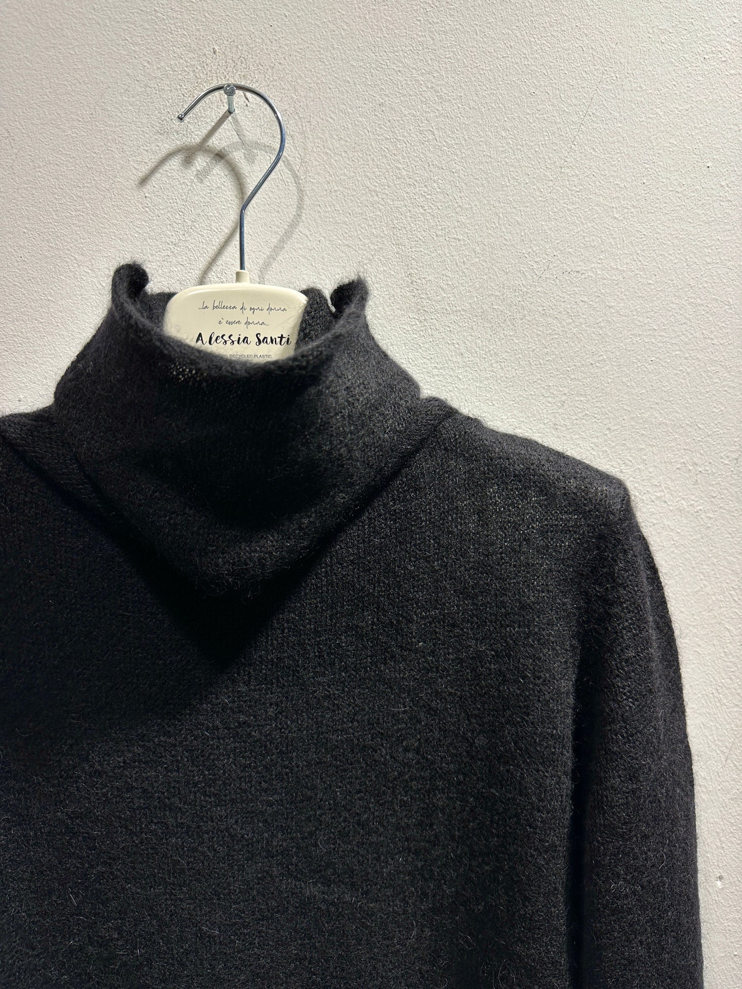 ALESSIA SANTI - Maglia dolcevita misto lana e alpaca, Nero