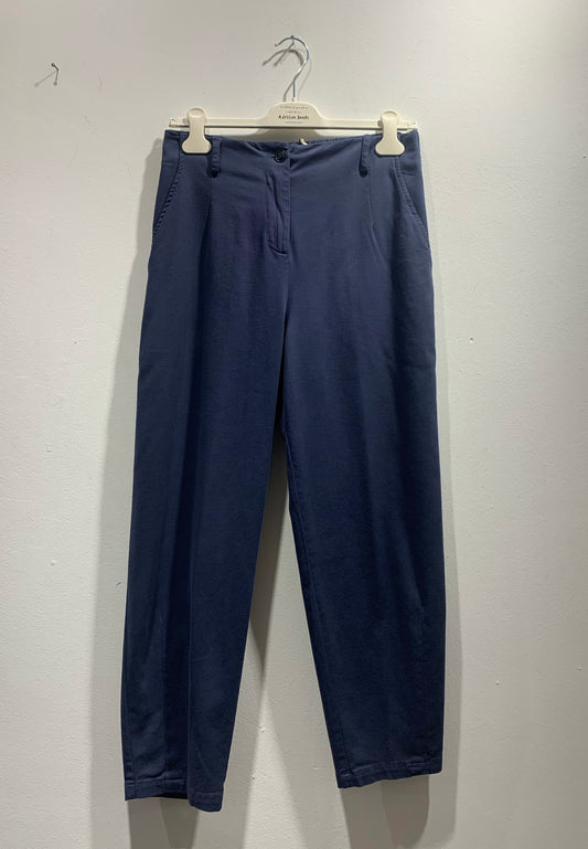 ALESSIA SANTI - Pantalone dritto in cotone, Blu