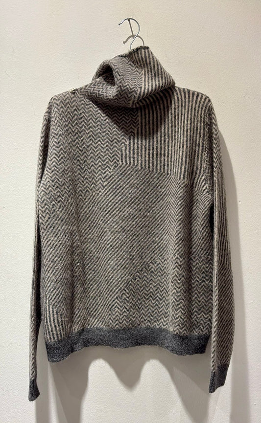 ALESSIA SANTI - Dolcevita morbido misto lana e alpaca, Grigio