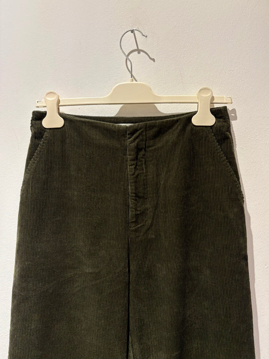 YERSE - Pantalone in velluto, Kaki