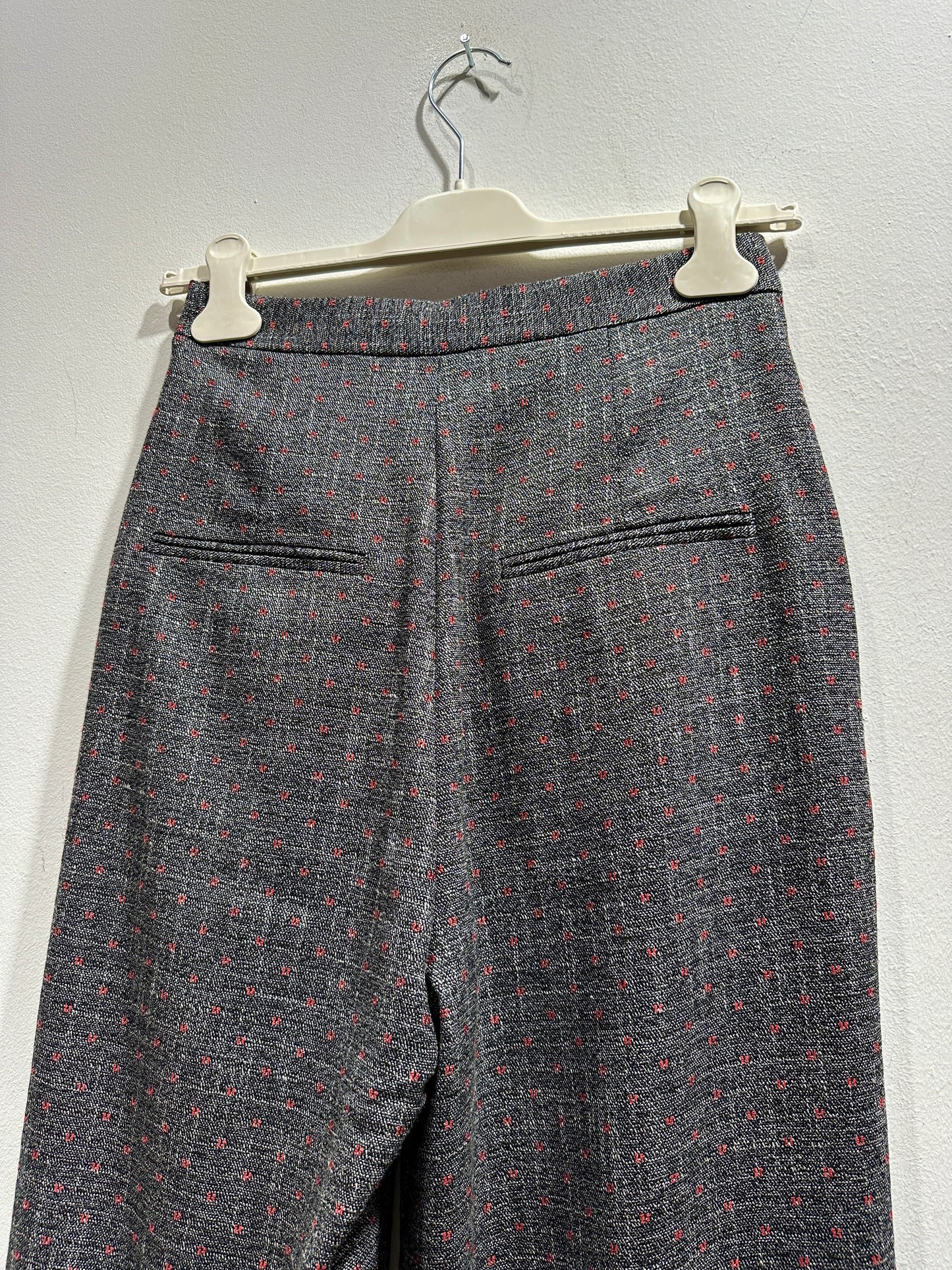 ALESSIA SANTI - Pantalone a pois rossi, Grigio