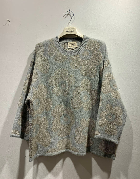 ALESSIA SANTI - Maglia con inserti in lurex, Grigio