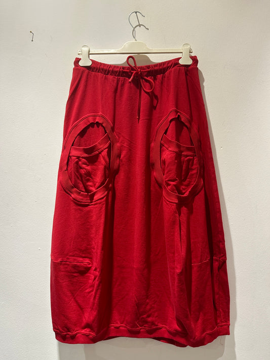 RUNDHOLZ - Gonna con tasche, Red