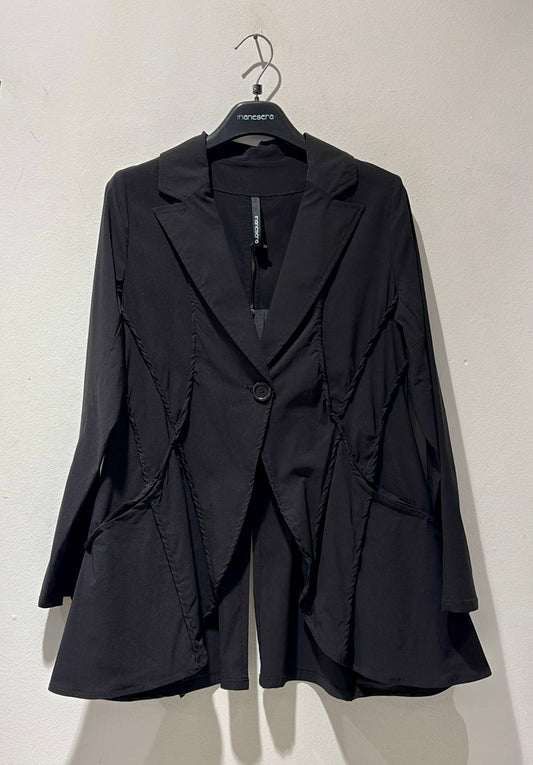 MANESERA - Giacca svasata, Nero