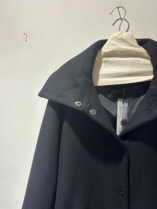 JM Design - Cappotto lungo misto lana, Nero
