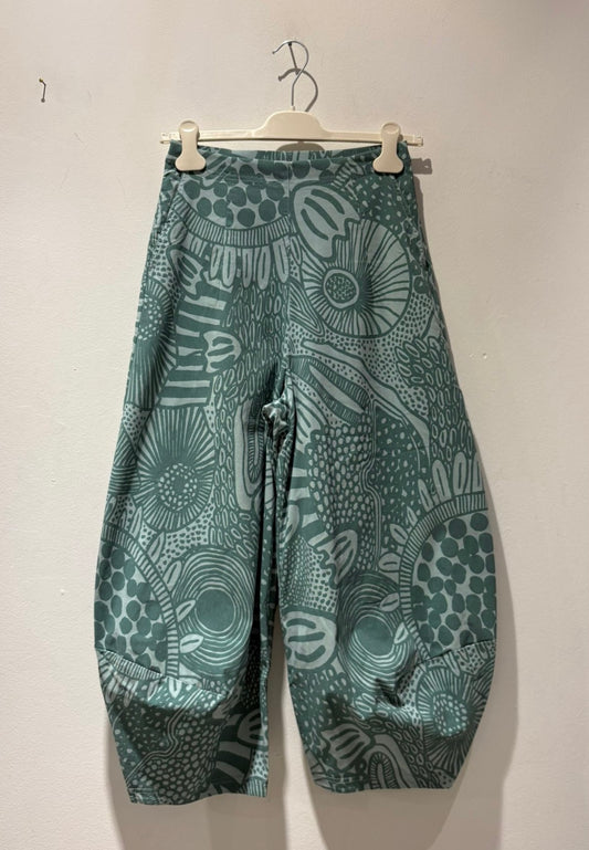 RUNDHOLZ - Pantalone balloon fantasia, Grass Print