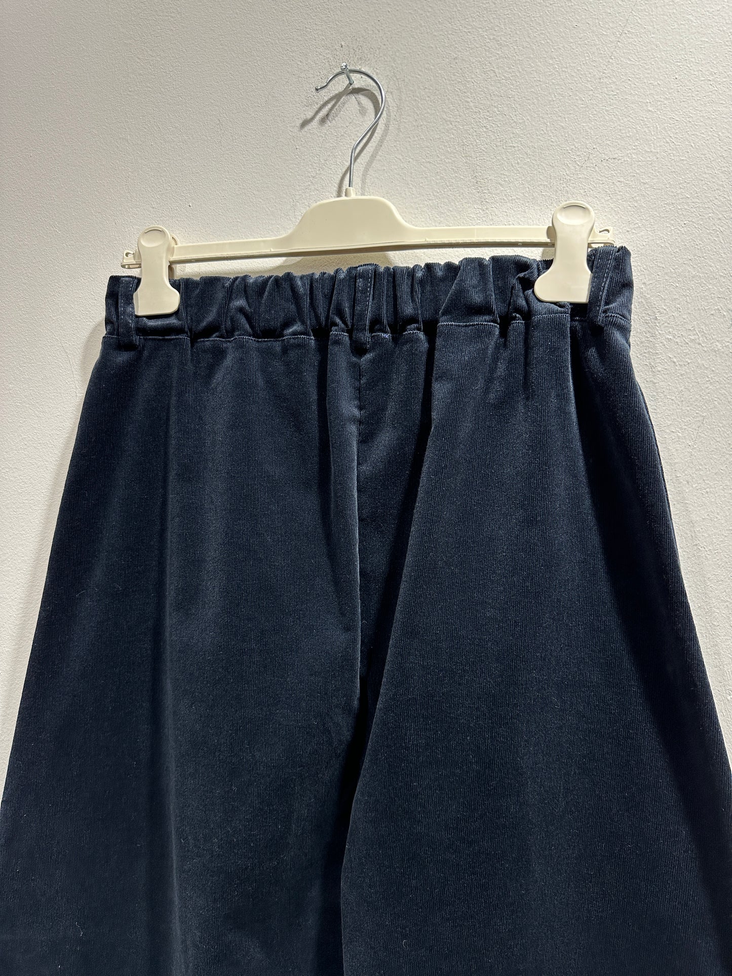ThiPo - Pantalone cavallo basso in velluto, Blu