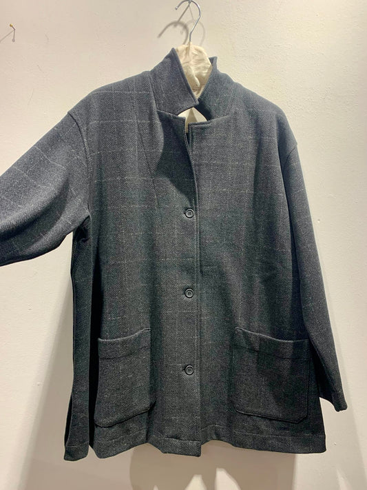 MAMA B - Giacca Cereale, Check Antracite