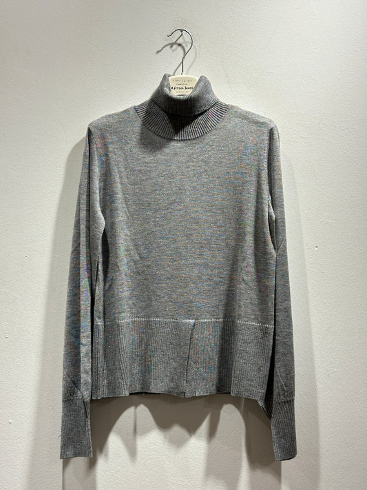 ALESSIA SANTI - Maglia dolcevita spacco, Grigio