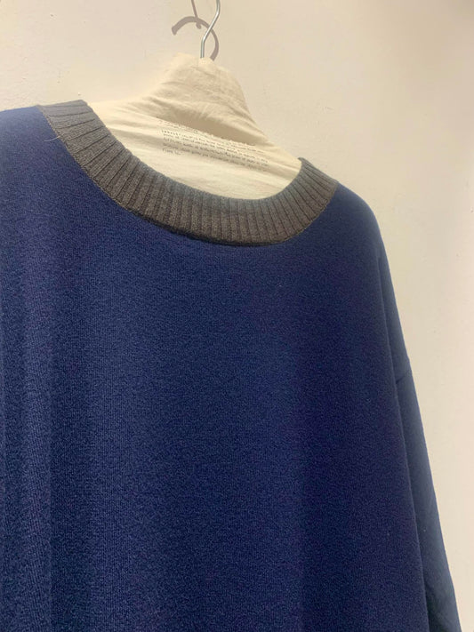 KNIT KNIT - Maglia oversize in lana merino, Navy