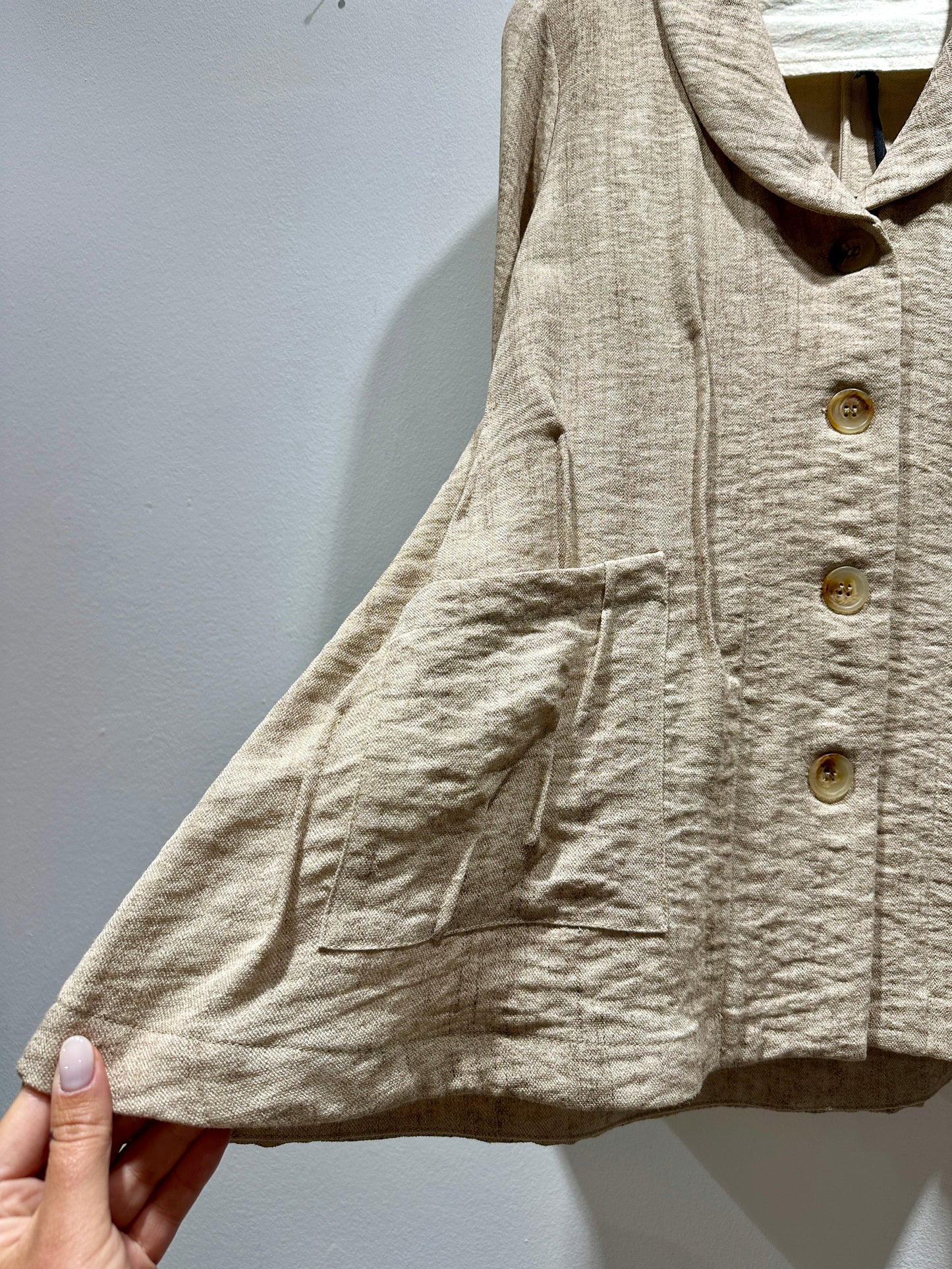 TADASHI - Giacca nervature, Beige