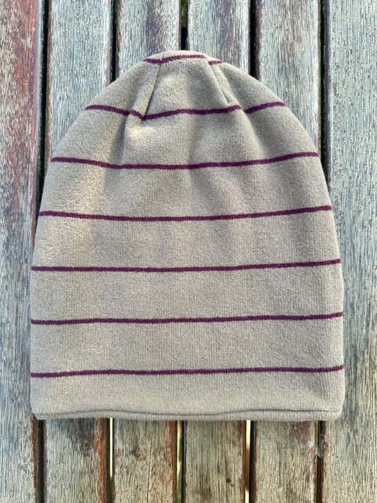 MAMA B - Berretto in cotone Kaki, Riga Uva