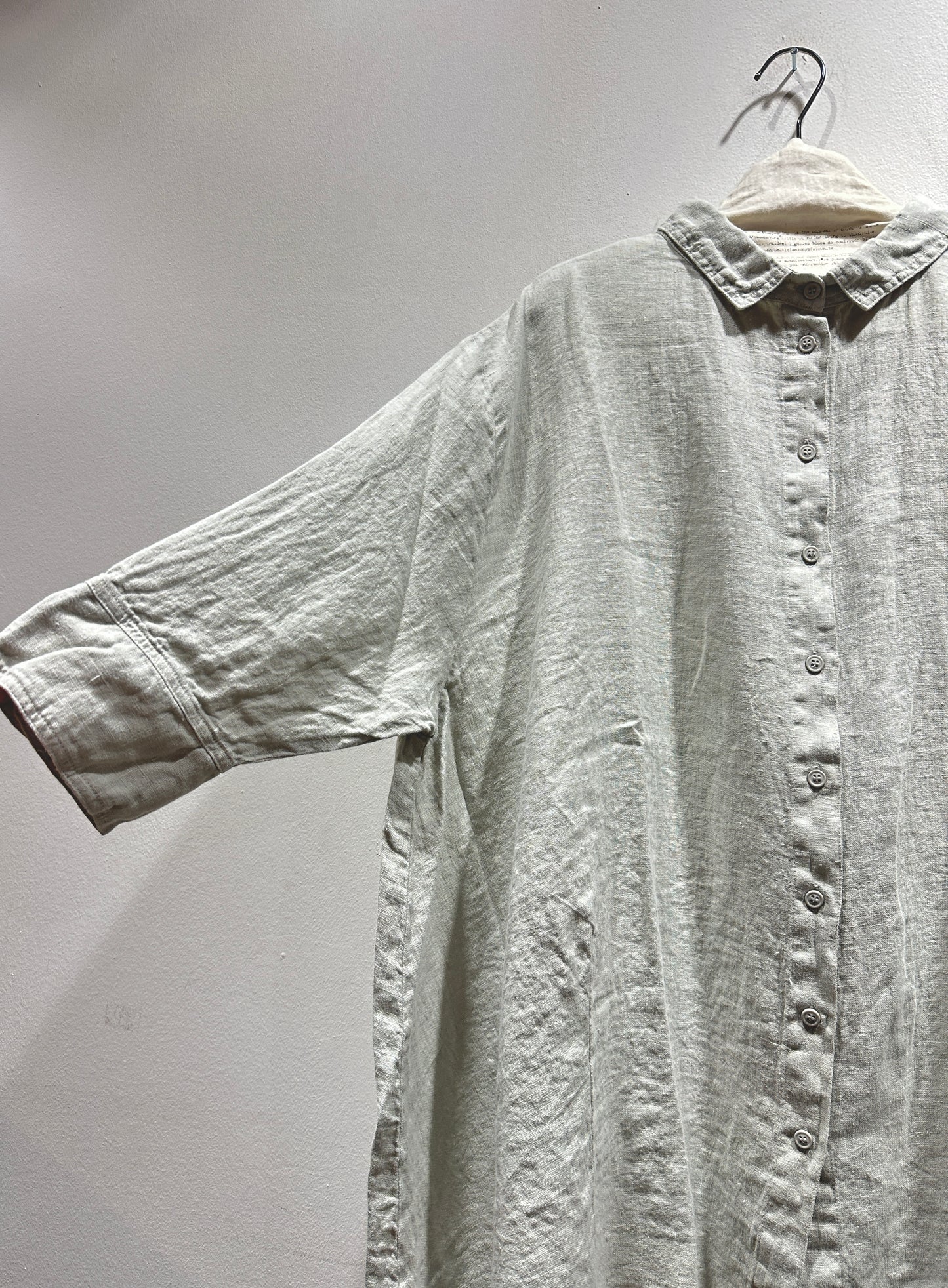 RUNDHOLZ - Camicia over in lino, Grey