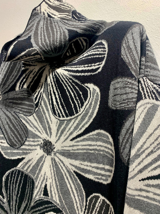 ALESSIA SANTI - Dolcevita stampa floreale, Nero