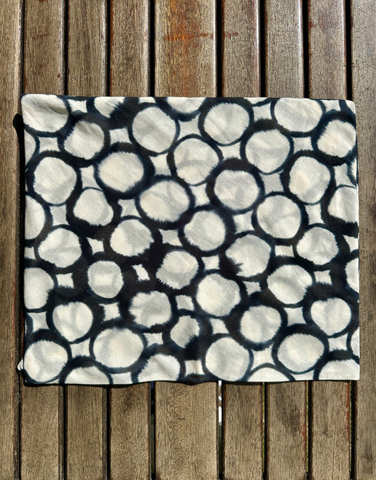 ALESSIA SANTI - Sciarpa stampa a cerchi, Nero