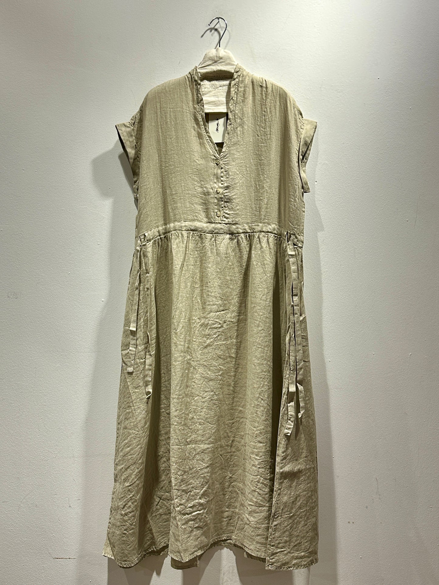 MAMA B - Abito in lino Lucido, Grezzo