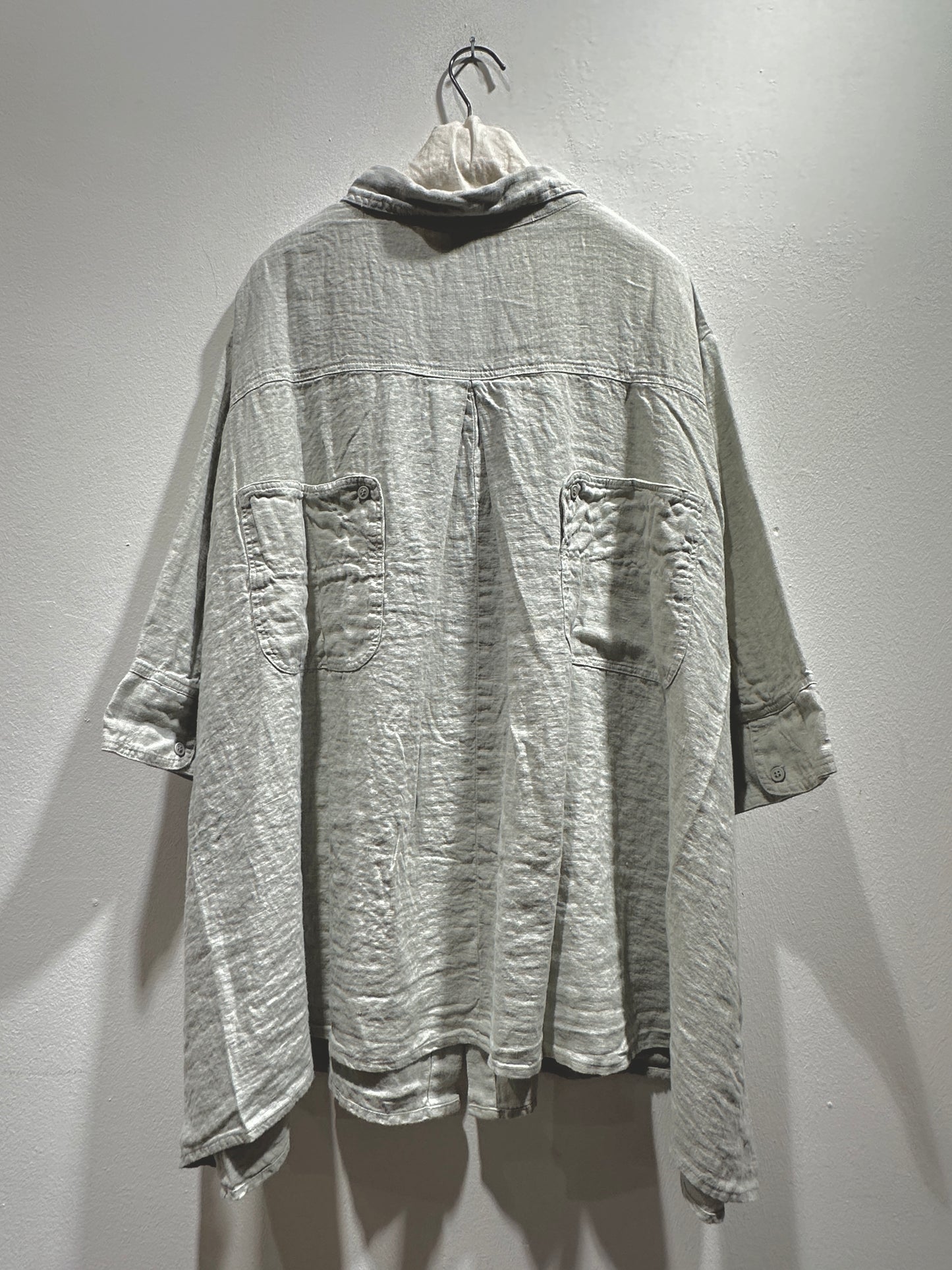 RUNDHOLZ - Camicia over in lino, Grey