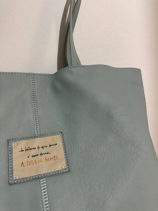 ALESSIA SANTI - Borsa Shopper in pelle, Carta da Zucchero