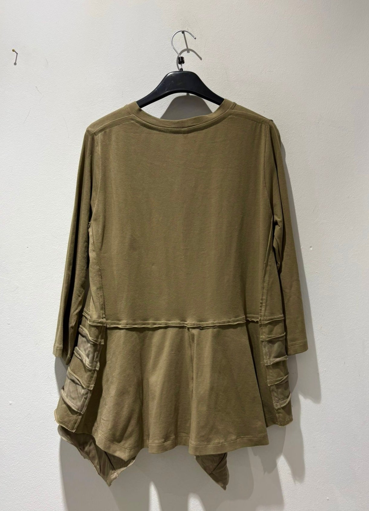 MANESERA - T-shirt con nervature, Kaki