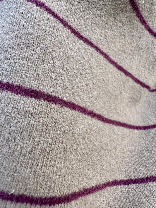 MAMA B - Berretto in cotone Kaki, Riga Uva