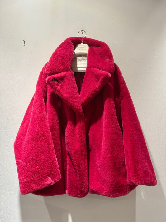 RUNDHOLZ - Ecopelliccia corta, Fucsia