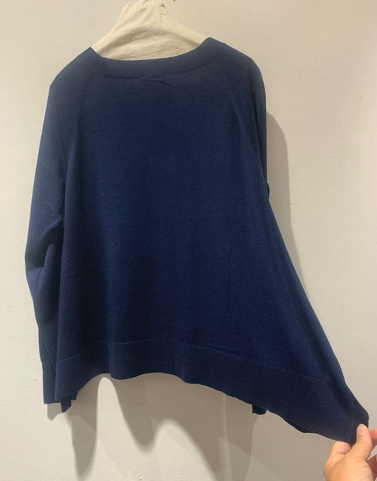 KNIT KNIT - Maglia raglan, Navy