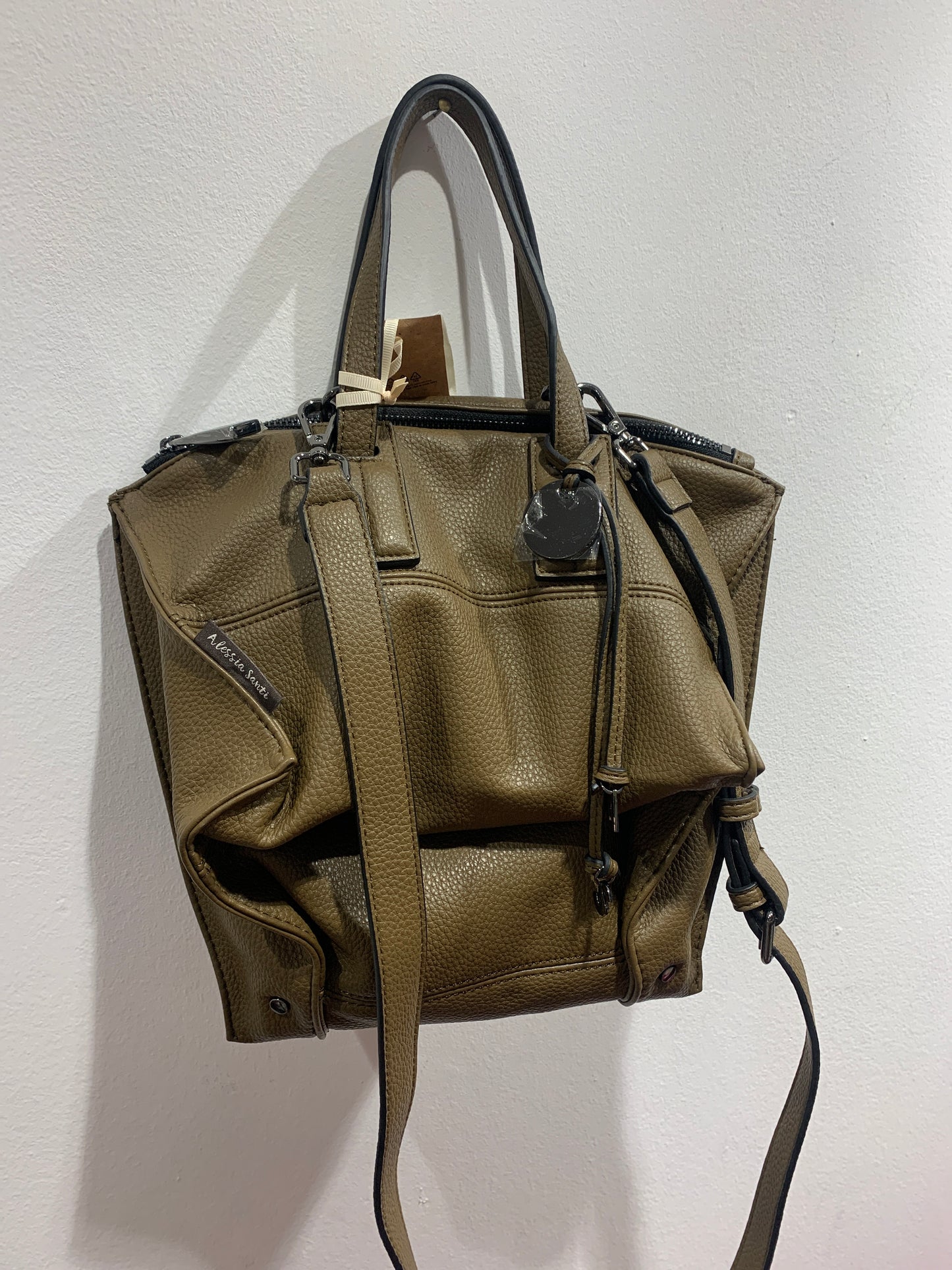 ALESSIA SANTI - Borsa a mano in pelle, fango