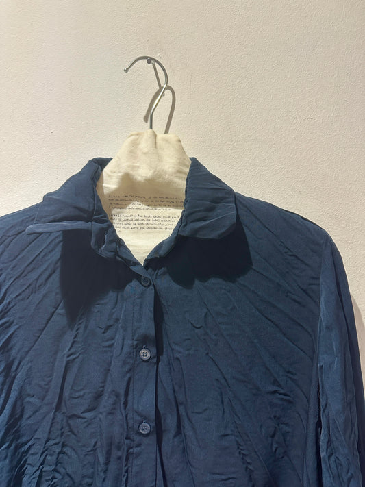 JM Design - Camicia stropicciata, Blu