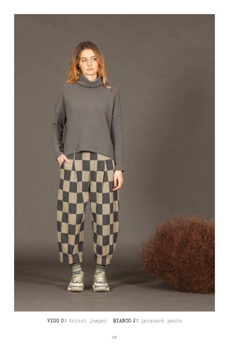 MAMA B - Pantalone Bianco J Effetto Dama, Linfa