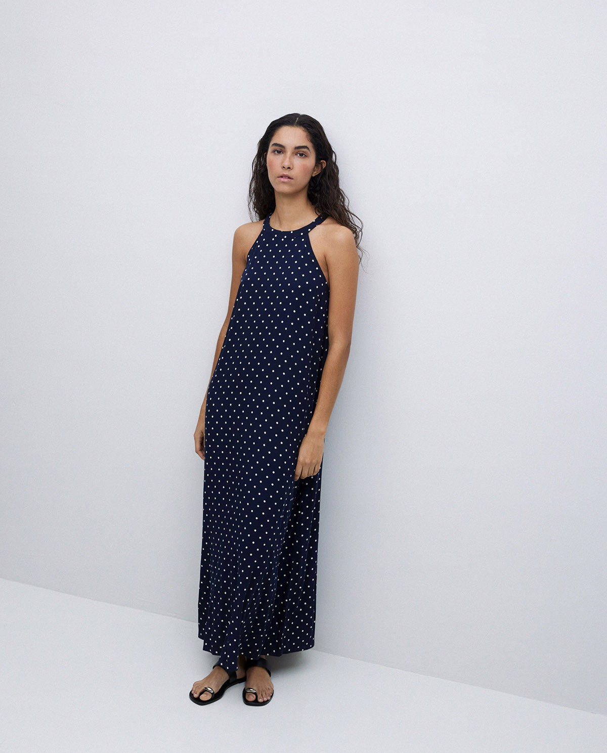 YERSE - Abito lungo pois, Blu