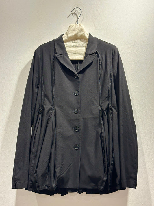 RUNDHOLZ - Giacca nervature sfiancata, Black